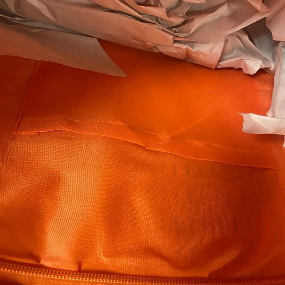 NWT‎ Orange Rope Straw Beach Tote Bag